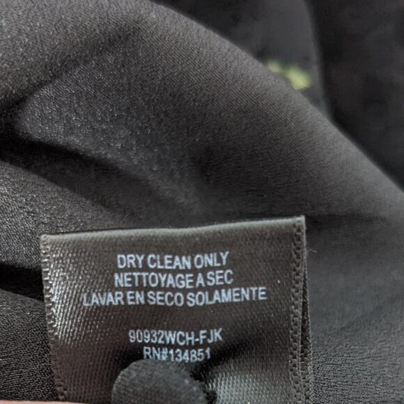 WAYF Black Long Sleeve Ruffle Bib Mini Dress S - Picture 9 of 12